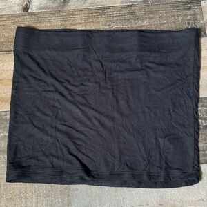 Michael Lauren Tube Top‎ Black Strapless Ribbed Stretch Minimalist Y2K NWT Large